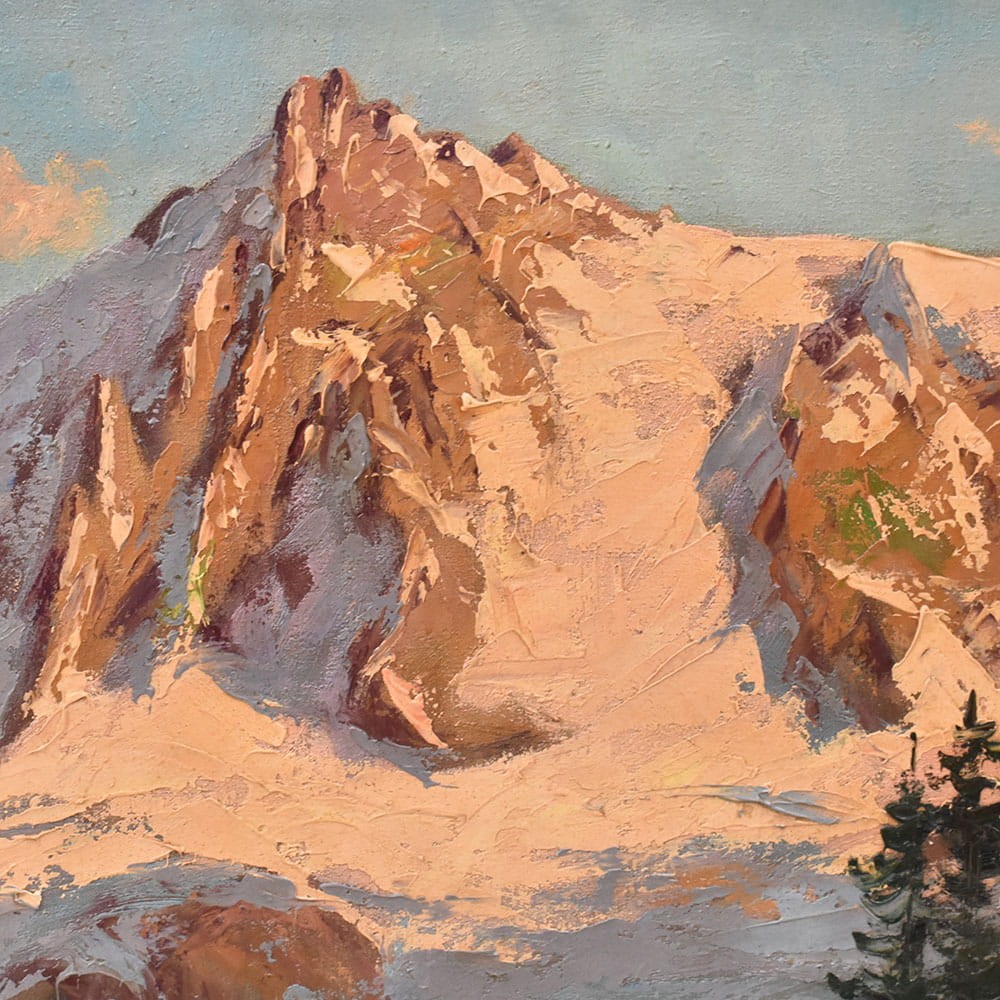 QP766 1a antique mountain landscape painting scenery snow.jpg